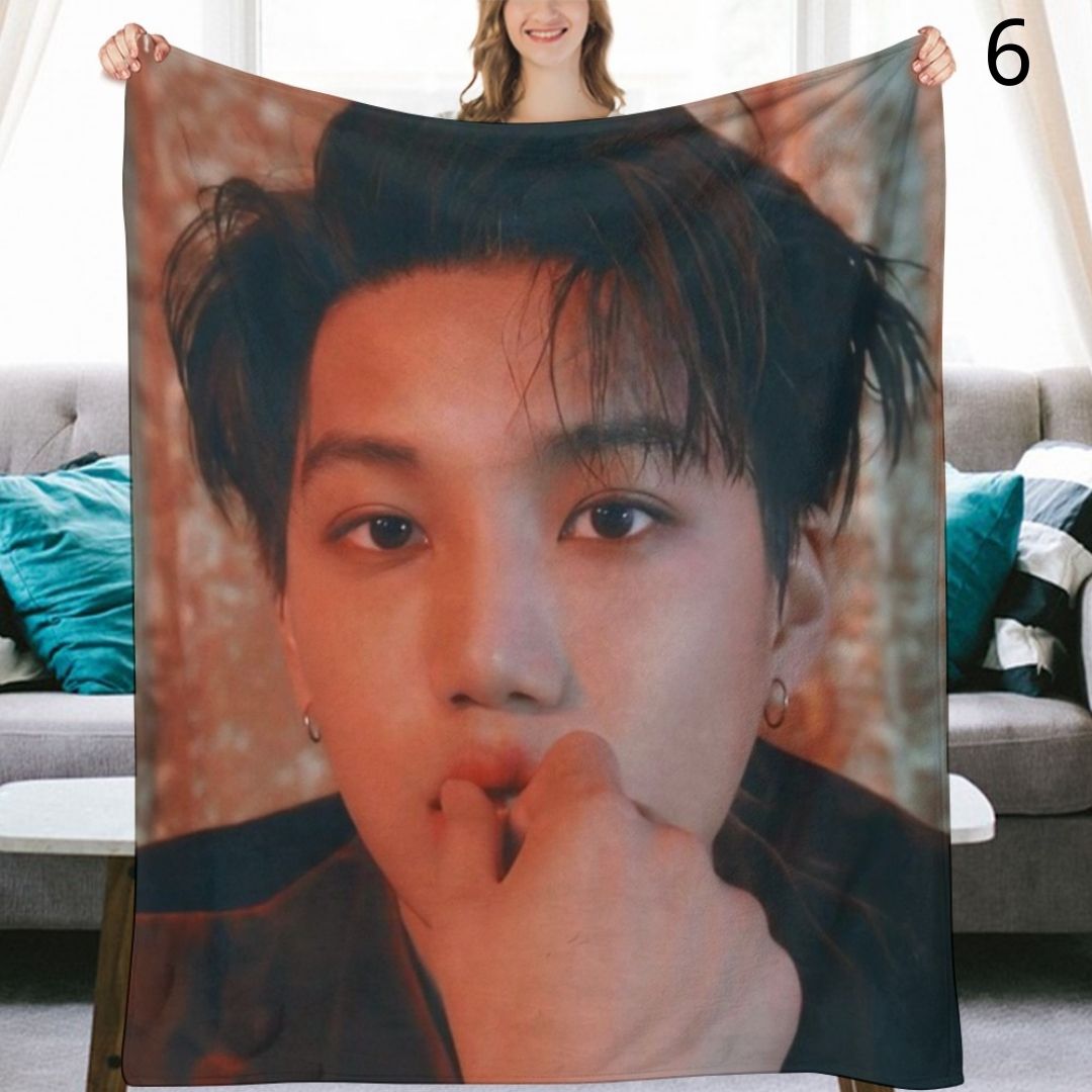 EXO Kai Blanket, EXO Flannel Throw Blanket, Gifts for EXO-L