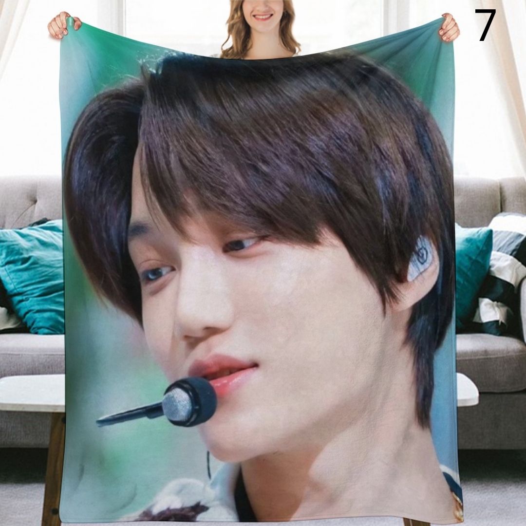 EXO Kai Blanket, EXO Flannel Throw Blanket, Gifts for EXO-L