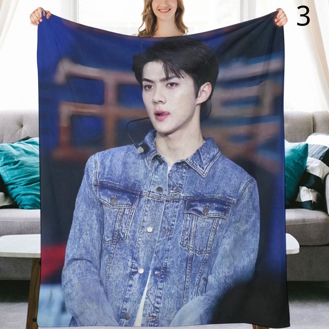 EXO Sehun Blanket, EXO Flannel Throw Blanket, Gifts for EXO-L