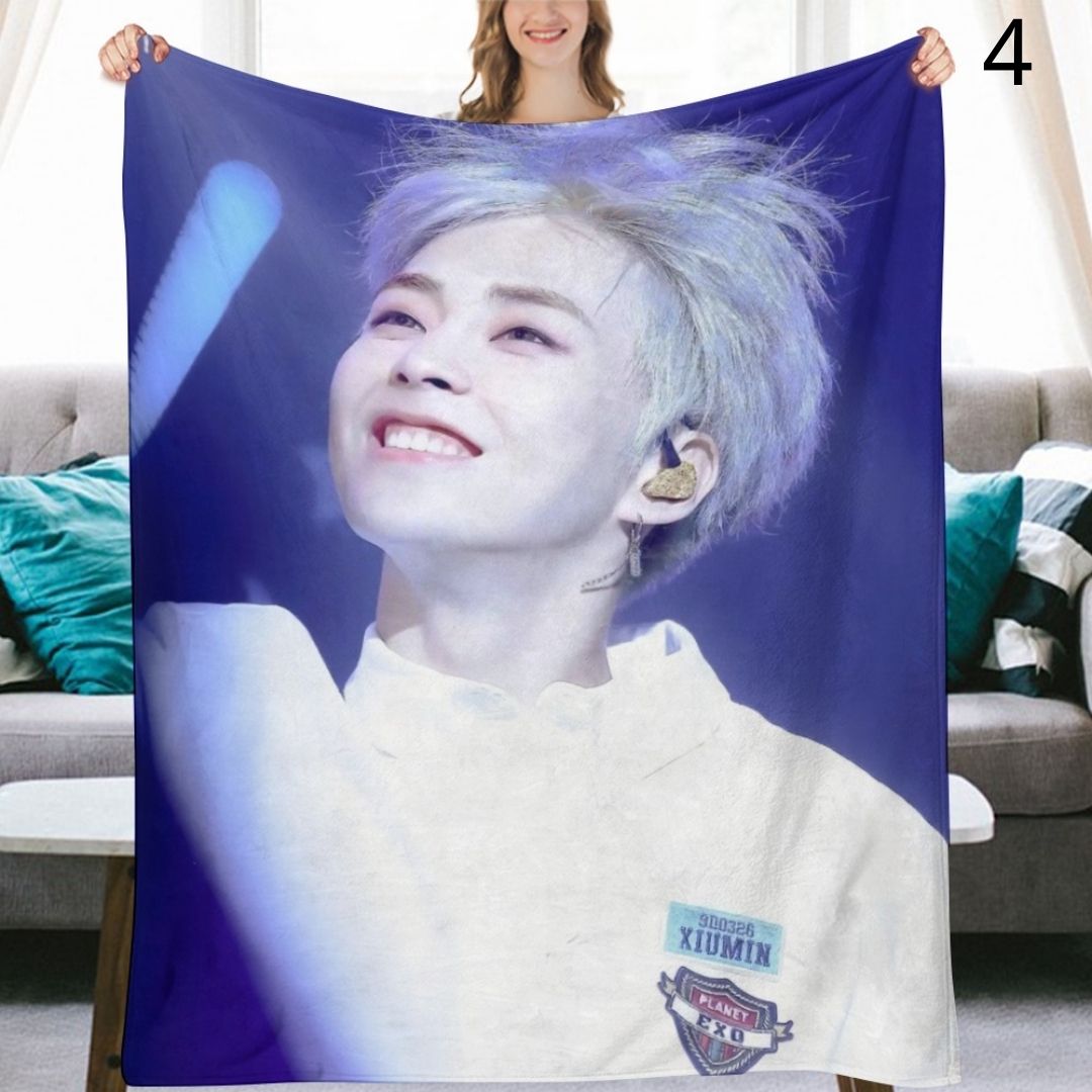 EXO Suho Blanket, EXO Flannel Throw Blanket, Gifts for EXO-L