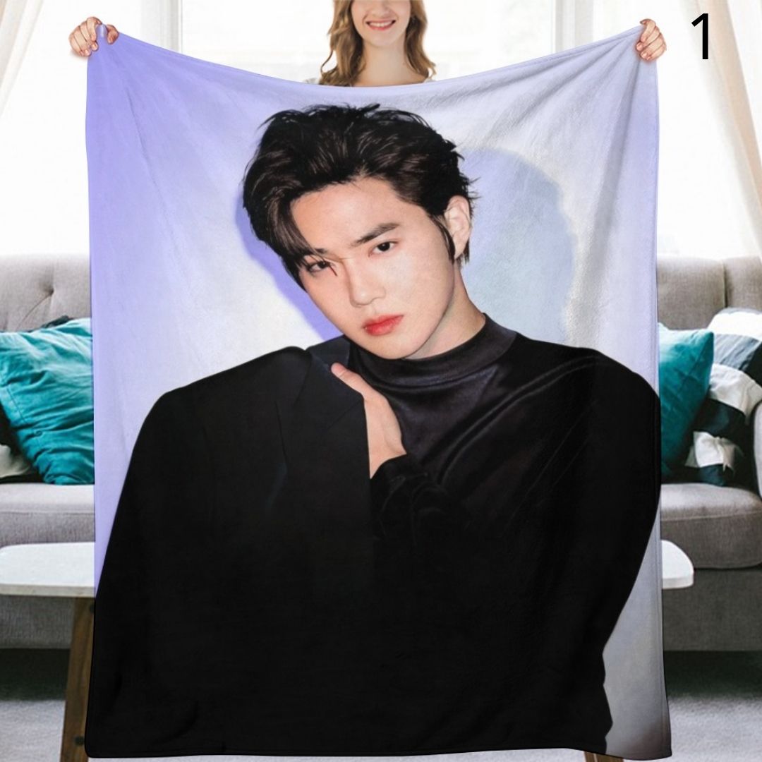 EXO Xiumin Blanket, EXO Flannel Throw Blanket, Gifts for EXO-L