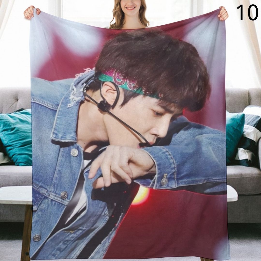 EXO Xiumin Blanket, EXO Flannel Throw Blanket, Gifts for EXO-L