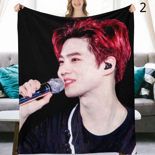 EXO Xiumin Blanket, EXO Flannel Throw Blanket, Gifts for EXO-L