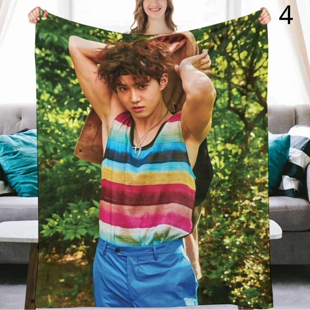 EXO Xiumin Blanket, EXO Flannel Throw Blanket, Gifts for EXO-L
