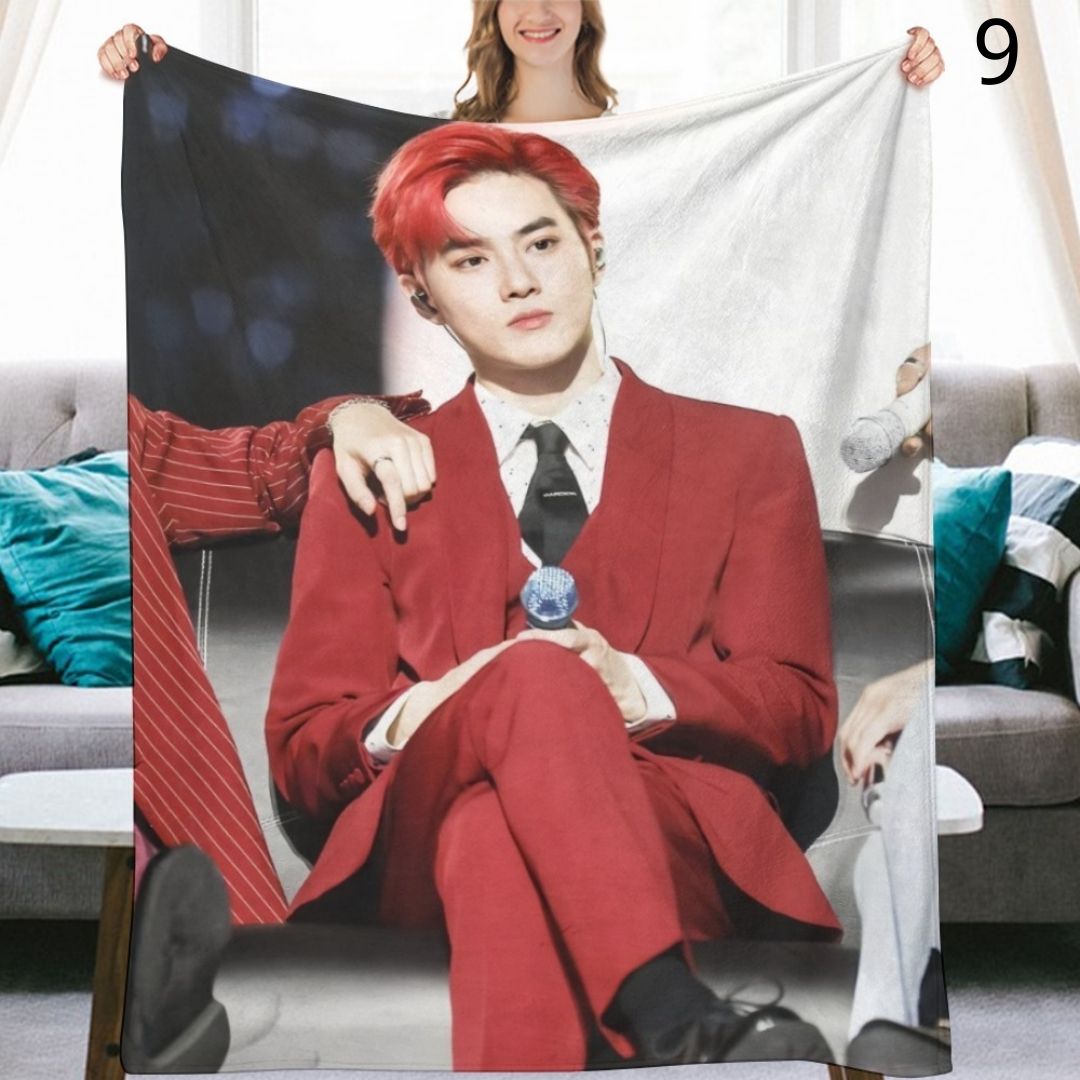 EXO Xiumin Blanket, EXO Flannel Throw Blanket, Gifts for EXO-L