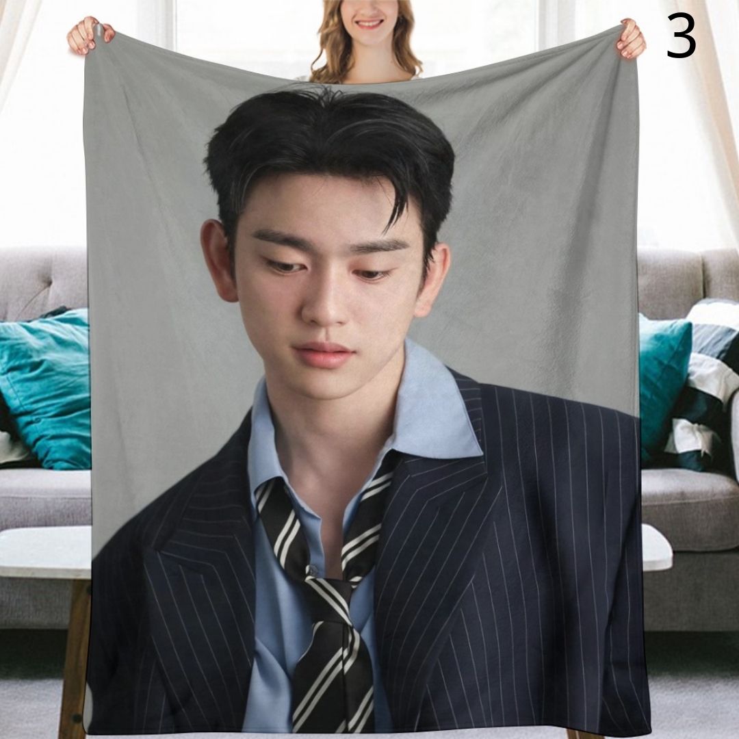GOT7 Jinyoung Blanket, GOT7 Flannel Throw Blanket, Gifts for Ahgase