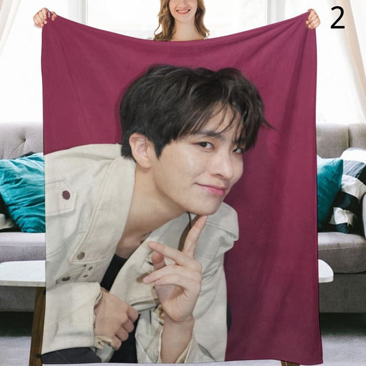 GOT7 Youngjae Blanket, GOT7 Flannel Throw Blanket, Gifts for Ahgase