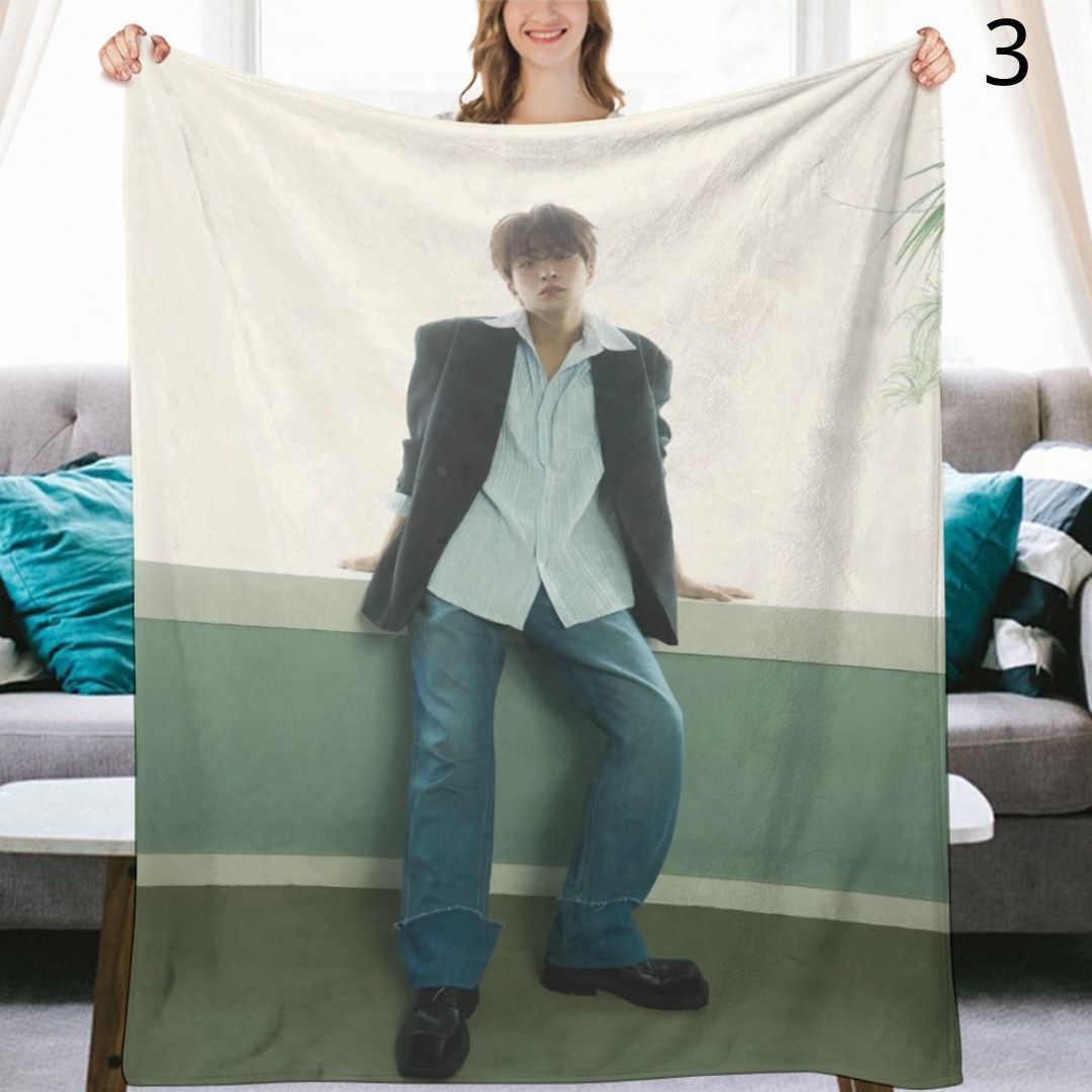 GOT7 Youngjae Blanket, GOT7 Flannel Throw Blanket, Gifts for Ahgase