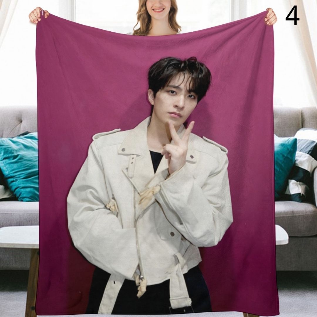 GOT7 Youngjae Blanket, GOT7 Flannel Throw Blanket, Gifts for Ahgase