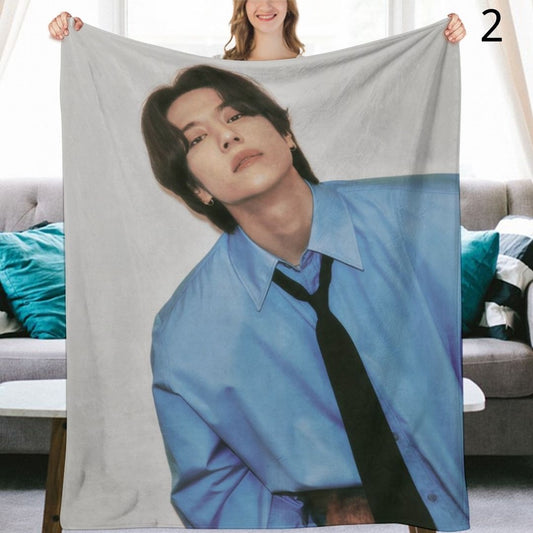 GOT7 Yugyeom Blanket, GOT7 Flannel Throw Blanket, Gifts for Ahgase