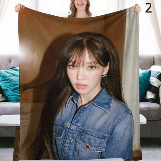 Red Velvet Wendy Blanket, Red Velvet Flannel Throw Blanket, Gifts for ReVeluv