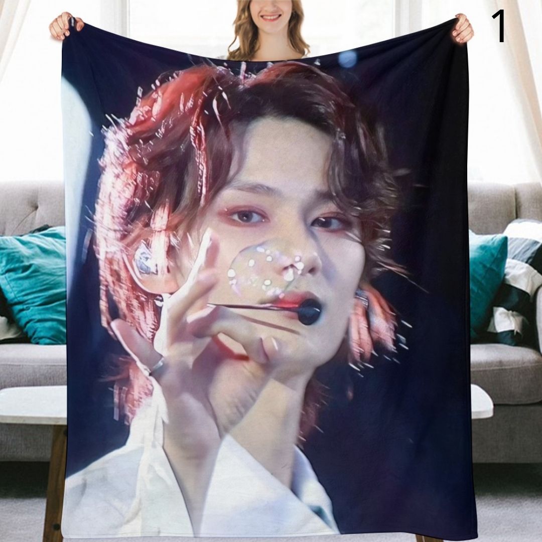 SEVENTEEN Jun Blanket, Seventeen Flannel Throw Blanket, Gifts for Carat