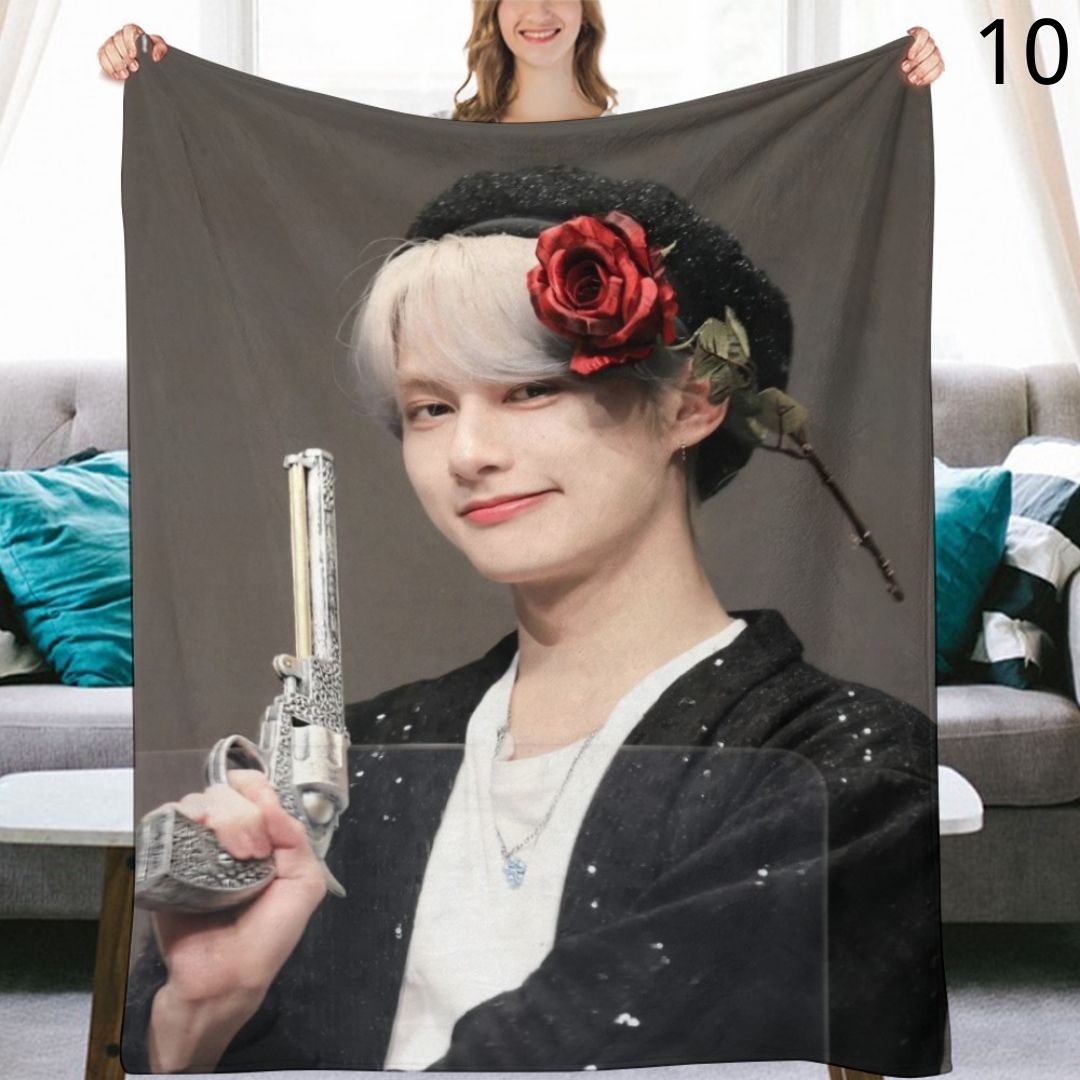 SEVENTEEN Jun Blanket, Seventeen Flannel Throw Blanket, Gifts for Carat