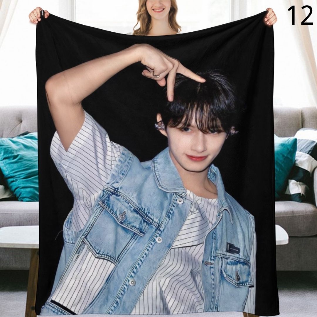SEVENTEEN Jun Blanket, Seventeen Flannel Throw Blanket, Gifts for Carat