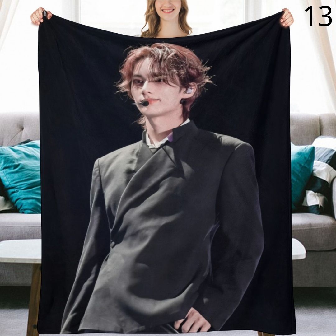 SEVENTEEN Jun Blanket, Seventeen Flannel Throw Blanket, Gifts for Carat