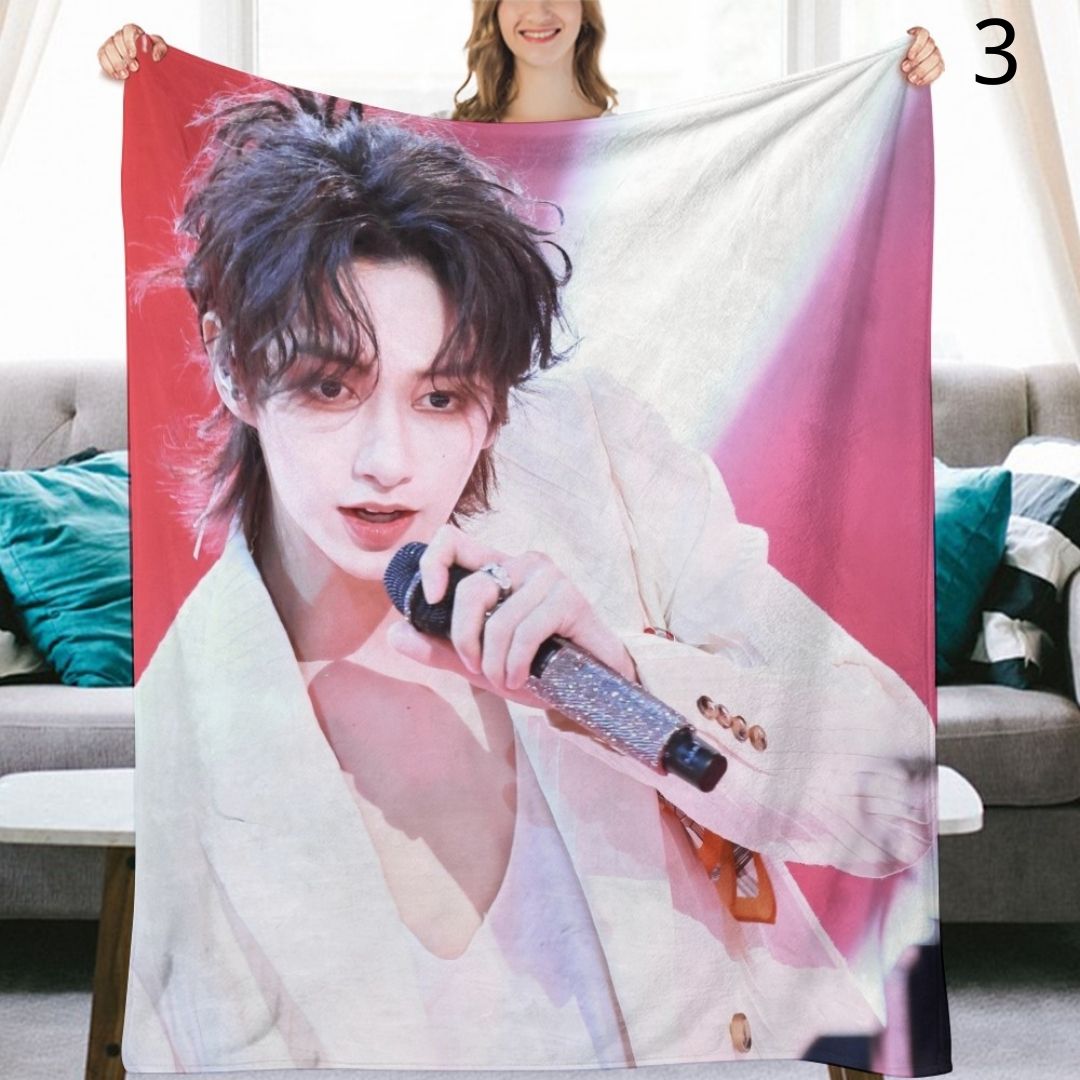 SEVENTEEN Jun Blanket, Seventeen Flannel Throw Blanket, Gifts for Carat