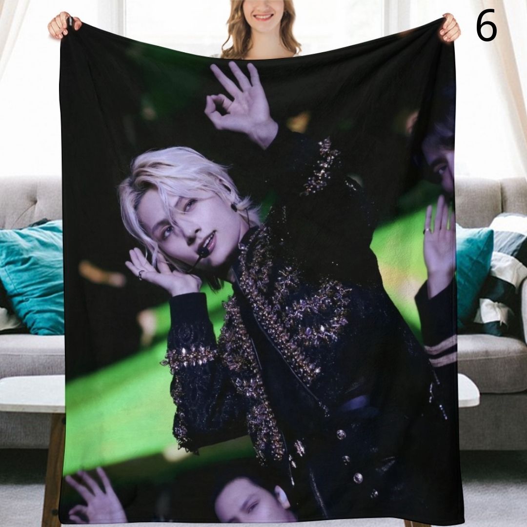 SEVENTEEN Jun Blanket, Seventeen Flannel Throw Blanket, Gifts for Carat