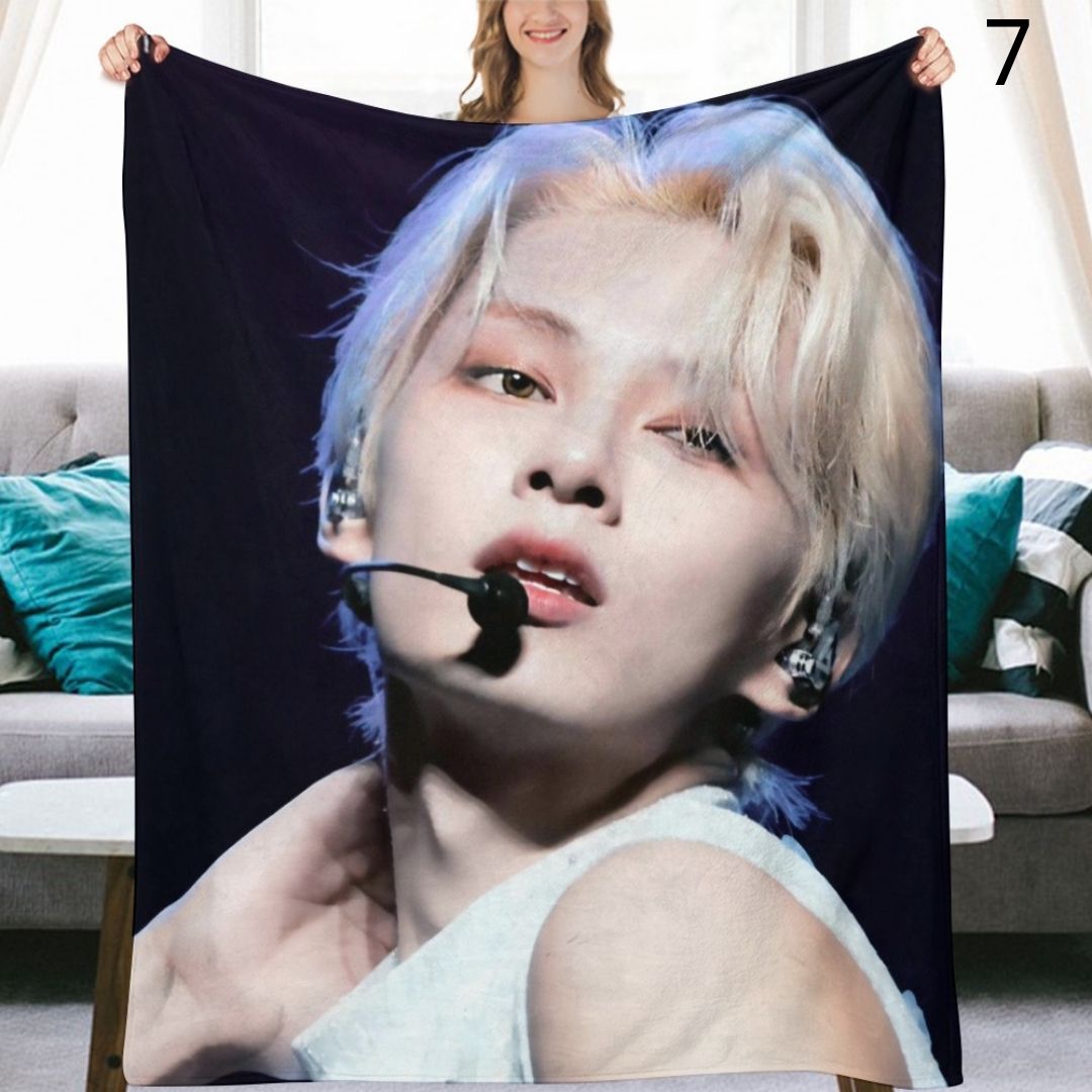 SEVENTEEN Jun Blanket, Seventeen Flannel Throw Blanket, Gifts for Carat