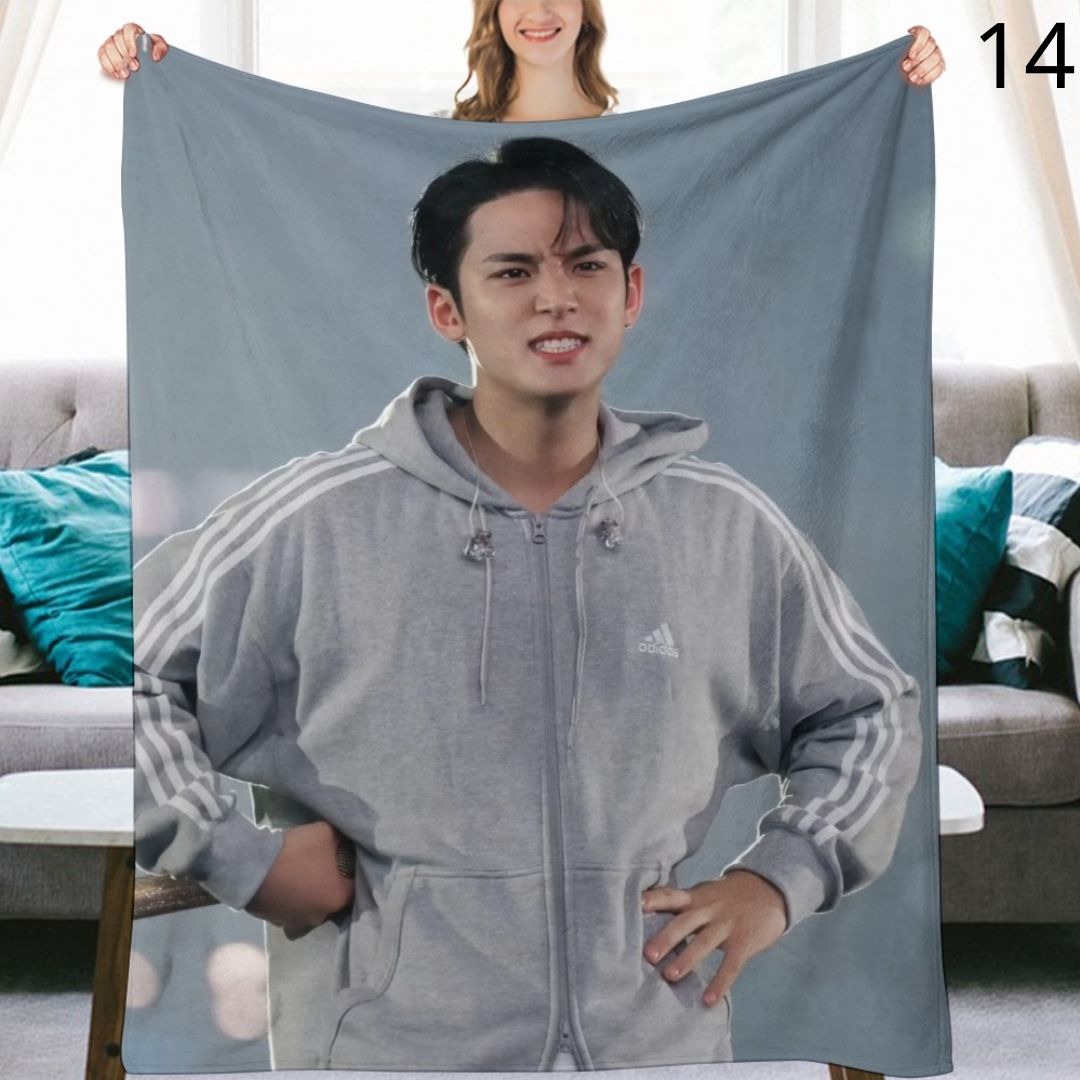SEVENTEEN Mingyu Blanket, Seventeen Flannel Throw Blanket, Gifts for Carat