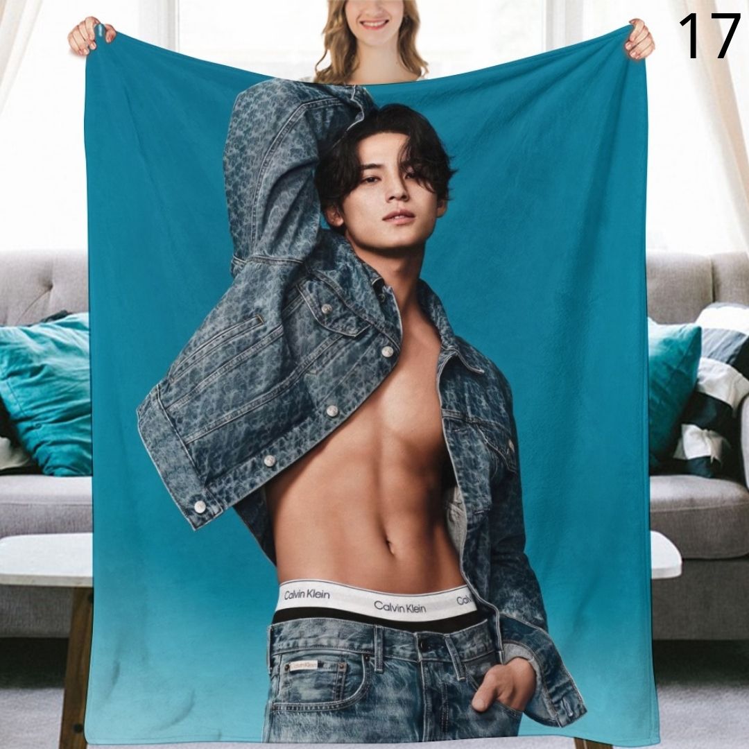 SEVENTEEN Mingyu Blanket, Seventeen Flannel Throw Blanket, Gifts for Carat