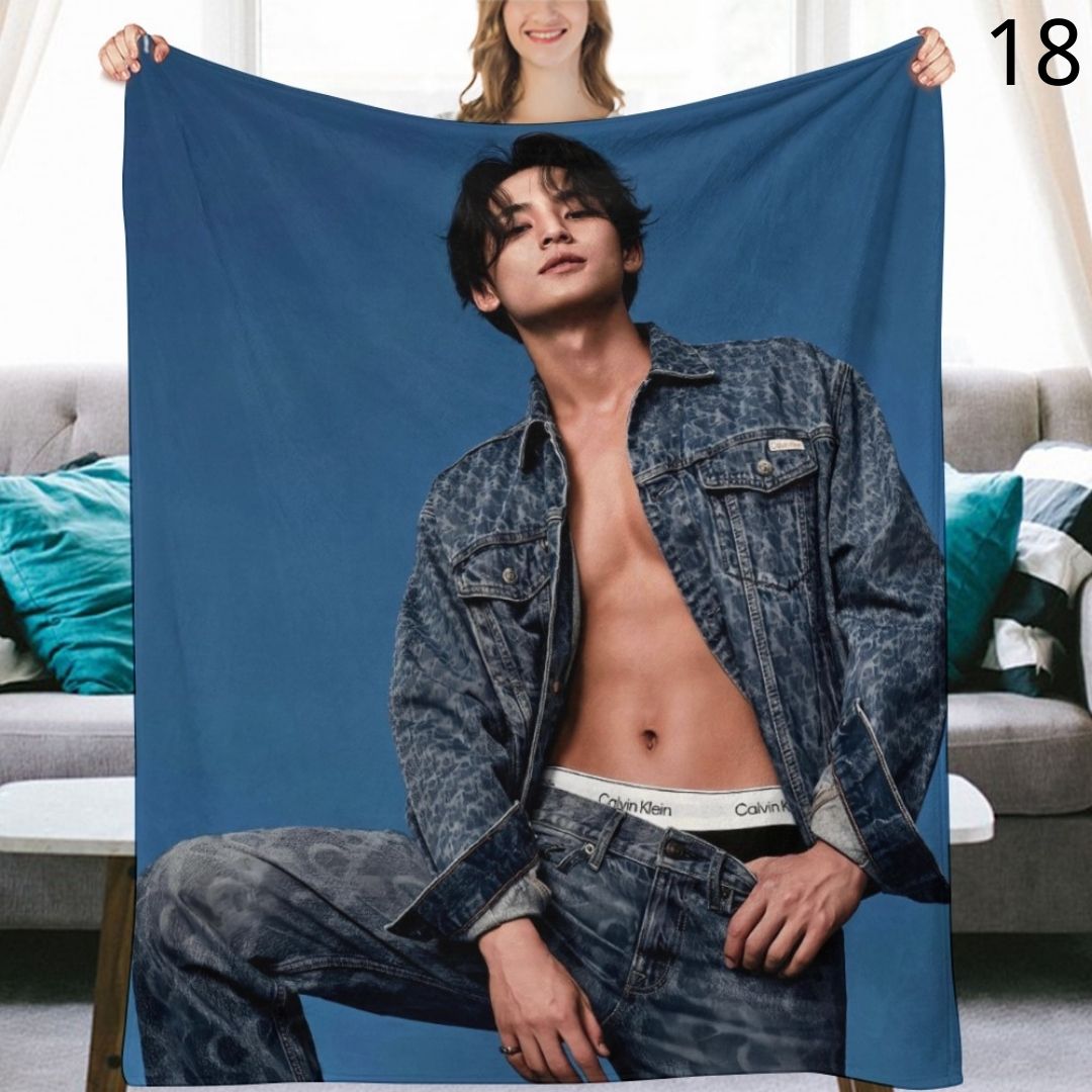SEVENTEEN Mingyu Blanket, Seventeen Flannel Throw Blanket, Gifts for Carat