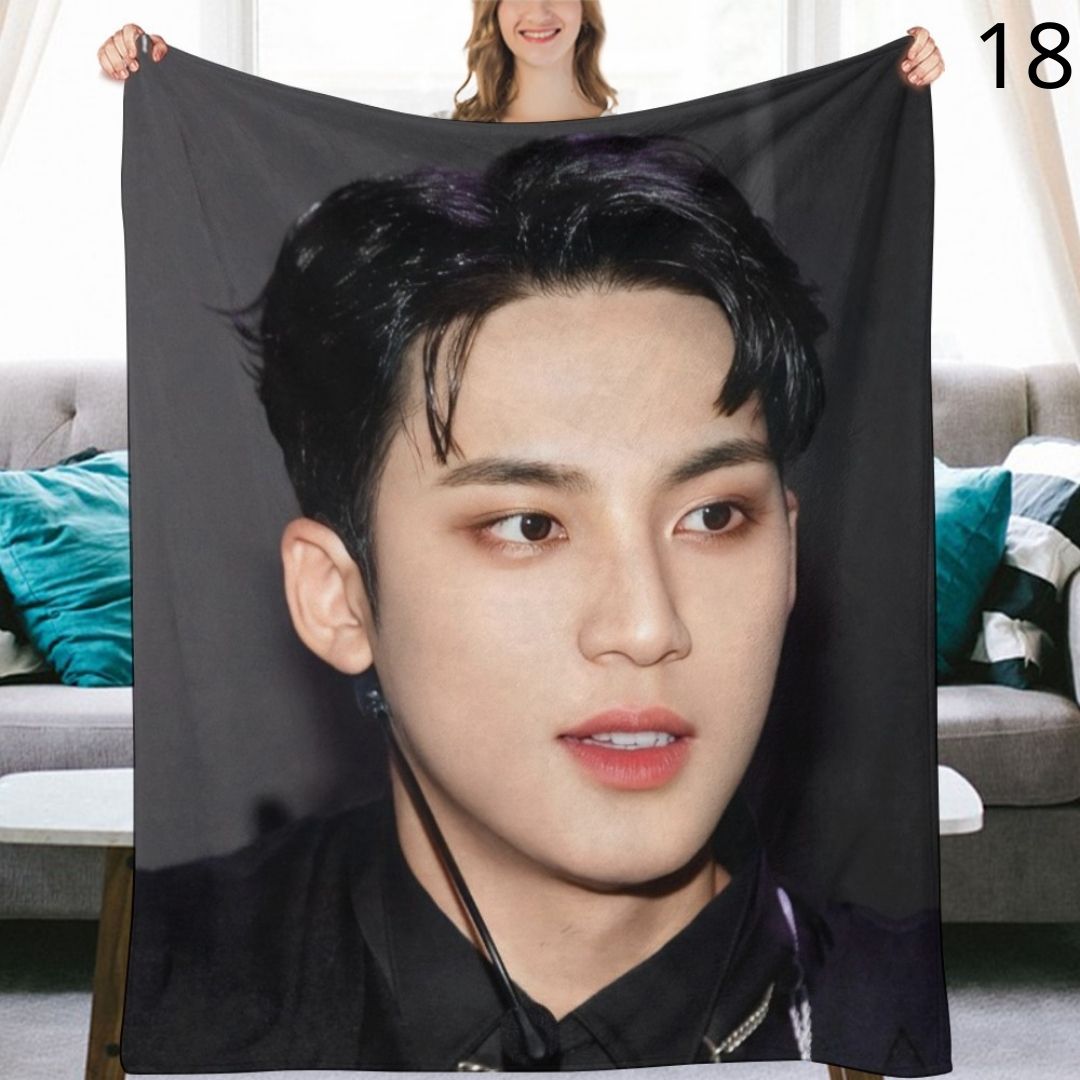 SEVENTEEN Mingyu Blanket, Seventeen Flannel Throw Blanket, Gifts for Carat