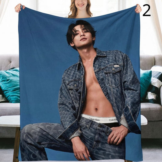 SEVENTEEN Mingyu Blanket, Seventeen Flannel Throw Blanket, Gifts for Carat