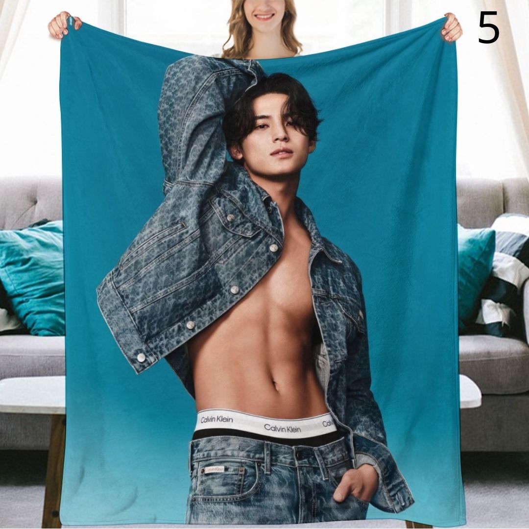 SEVENTEEN Mingyu Blanket, Seventeen Flannel Throw Blanket, Gifts for Carat