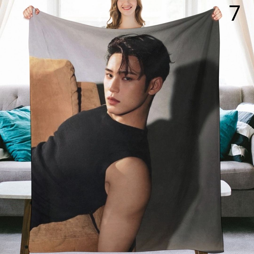 SEVENTEEN Mingyu Blanket, Seventeen Flannel Throw Blanket, Gifts for Carat