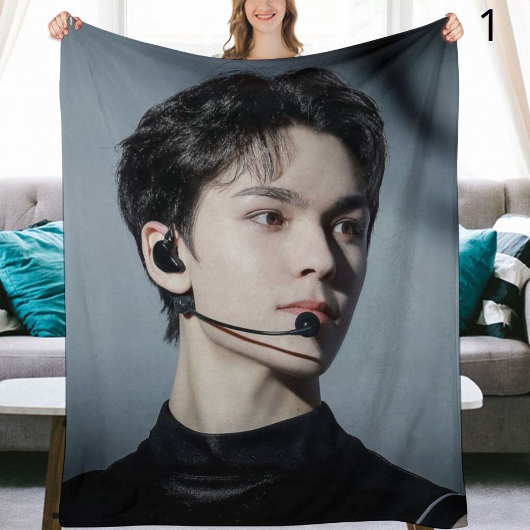 SEVENTEEN Vernon Blanket, Seventeen Flannel Throw Blanket, Gifts for Carat