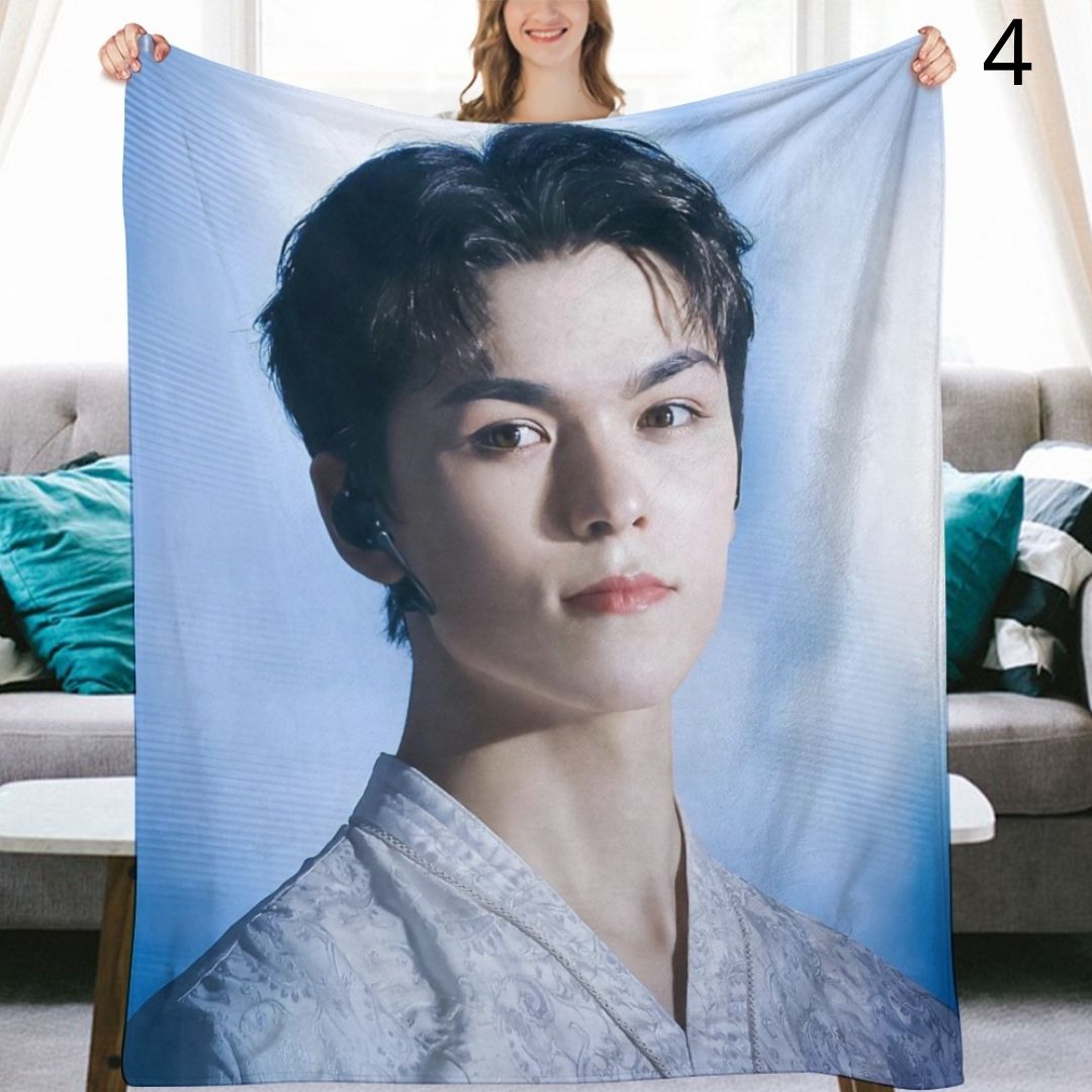 SEVENTEEN Vernon Blanket, Seventeen Flannel Throw Blanket, Gifts for Carat
