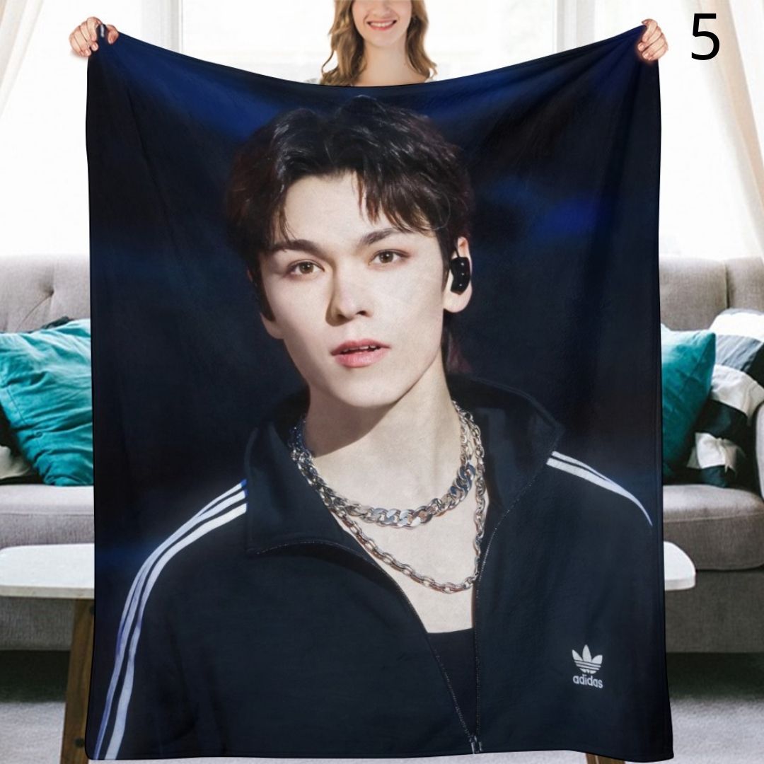 SEVENTEEN Vernon Blanket, Seventeen Flannel Throw Blanket, Gifts for Carat