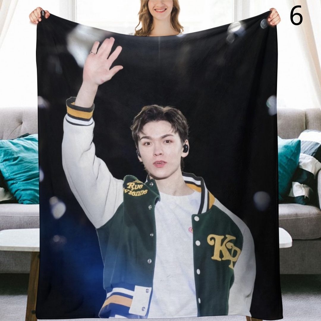 SEVENTEEN Vernon Blanket, Seventeen Flannel Throw Blanket, Gifts for Carat