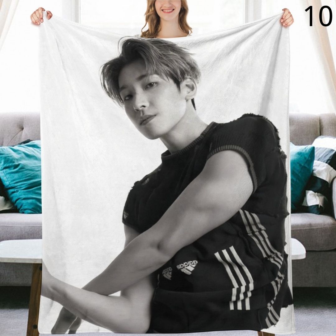 SEVENTEEN Wonwoo Blanket, Seventeen Flannel Throw Blanket, Gifts for Carat