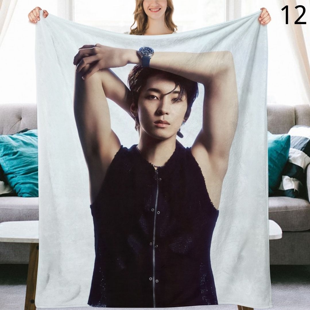 SEVENTEEN Wonwoo Blanket, Seventeen Flannel Throw Blanket, Gifts for Carat