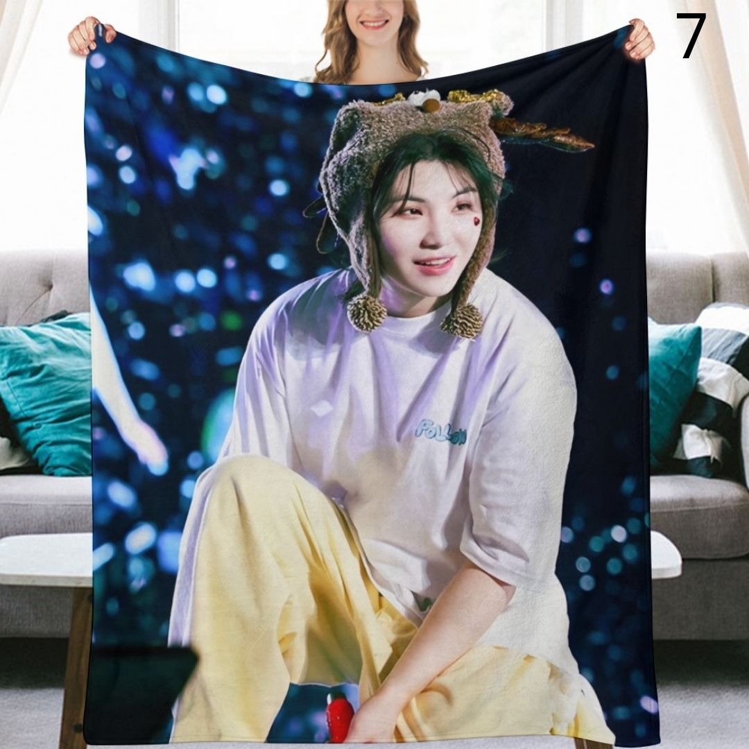 SEVENTEEN Woozi Blanket, Seventeen Flannel Throw Blanket, Gifts for Carat