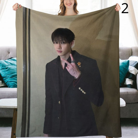 Stray Kids Bang Chan Blanket, SKZ Flannel Throw Blanket, Gifts for Stay