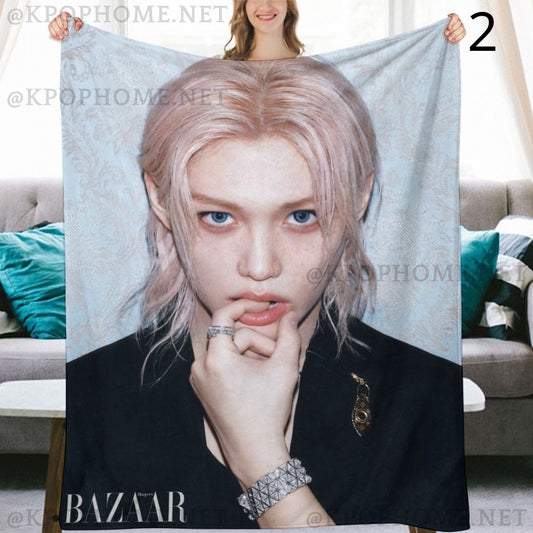 Stray Kids Felix Blanket, SKZ Flannel Throw Blanket, Gifts for Stay