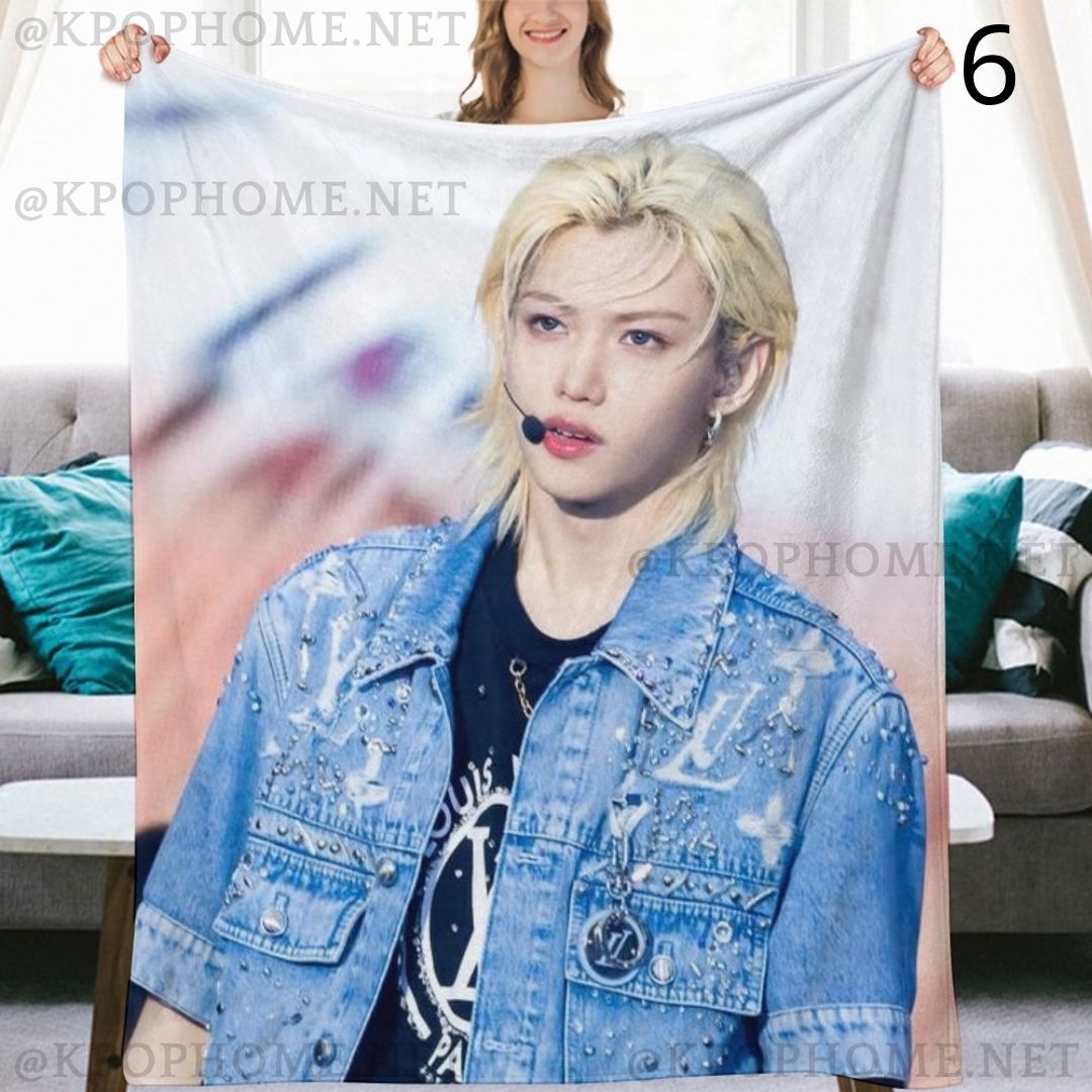 Stray Kids Felix Blanket, SKZ Flannel Throw Blanket, Gifts for Stay