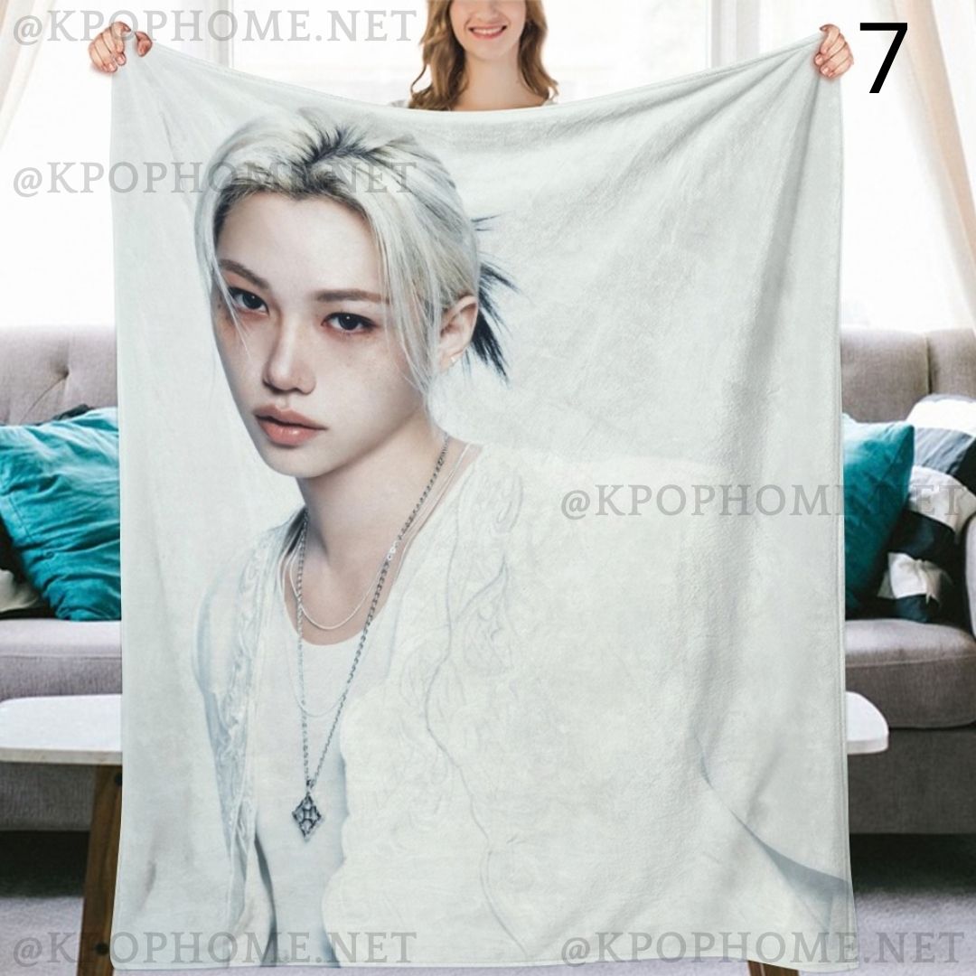 Stray Kids Felix Blanket, SKZ Flannel Throw Blanket, Gifts for Stay