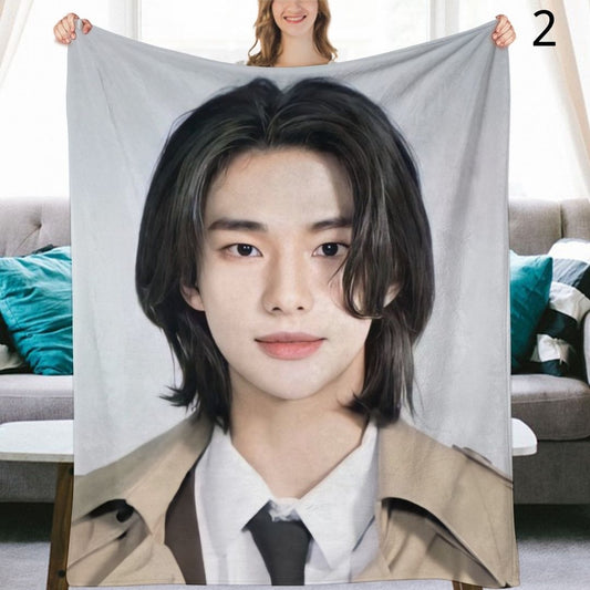 Stray Kids Hyunjin Blanket, SKZ Flannel Throw Blanket, Gifts for Stay