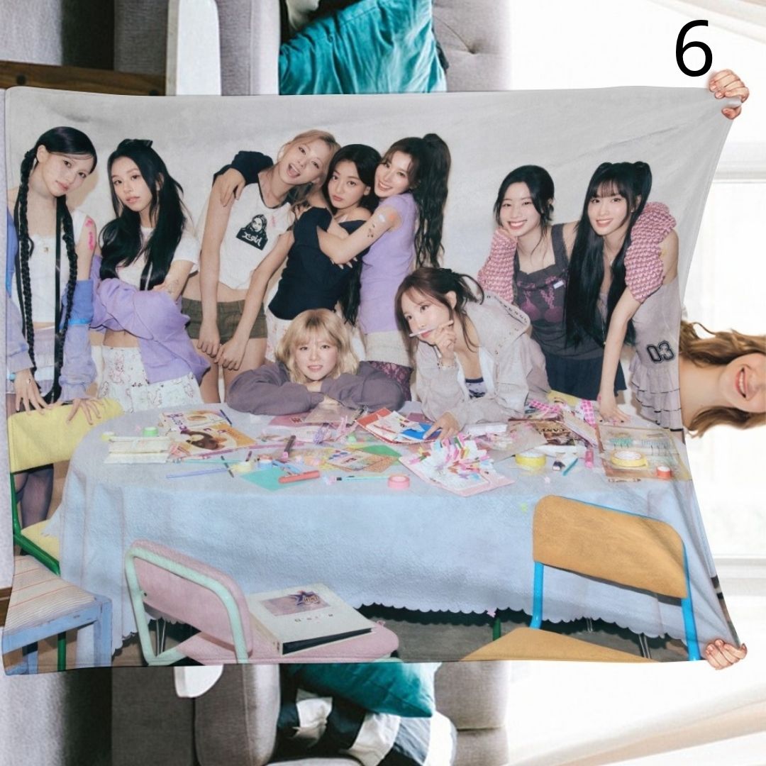 TWICE Blanket, TWICE Group Flannel Throw Blanket, Gifts for ONCE