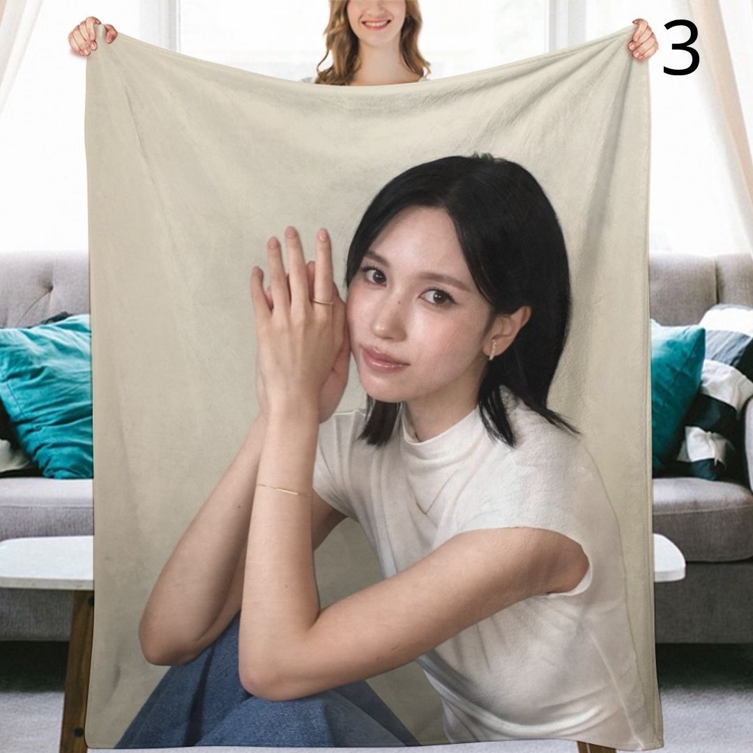 TWICE Mina Blanket, TWICE Flannel Throw Blanket, Gifts for ONCE