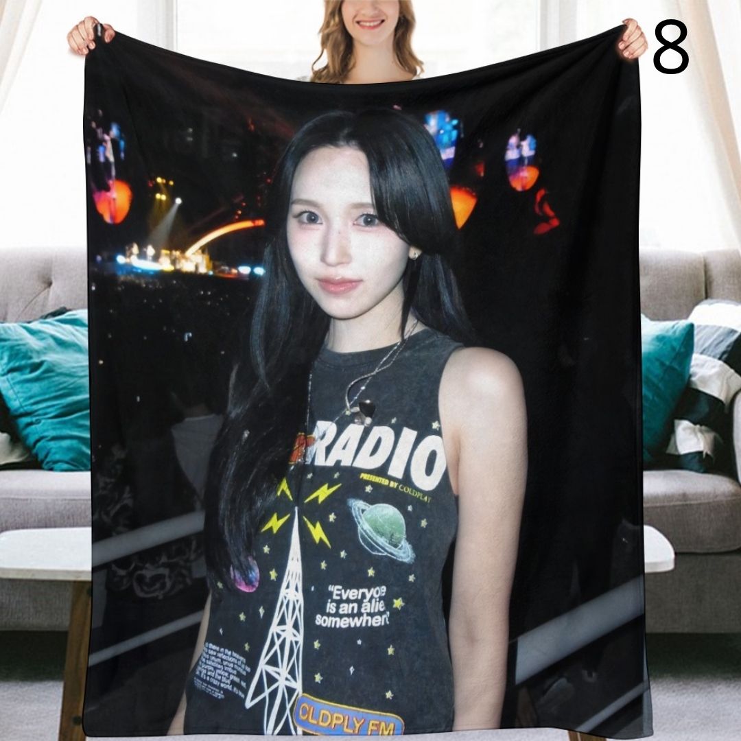 TWICE Mina Blanket, TWICE Flannel Throw Blanket, Gifts for ONCE
