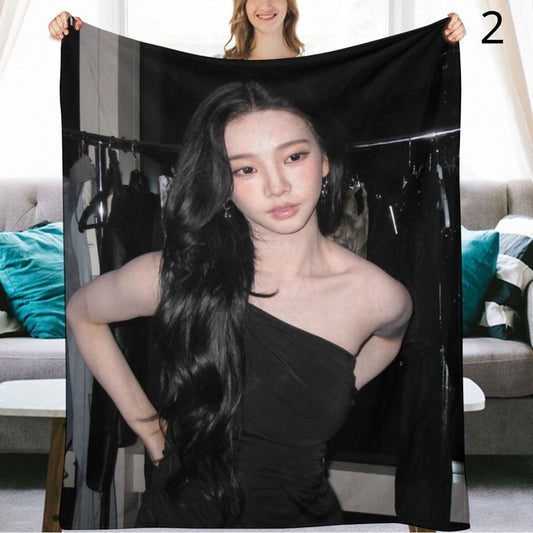 aespa Karina Blanket, aespa Flannel Throw Blanket, Gifts for MY