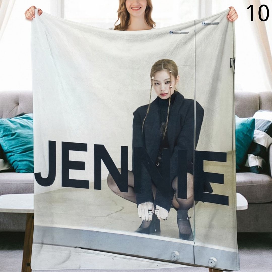 BLACKPINK Jennie Blanket, BP Flannel Throw Blanket, Gifts for Blinks