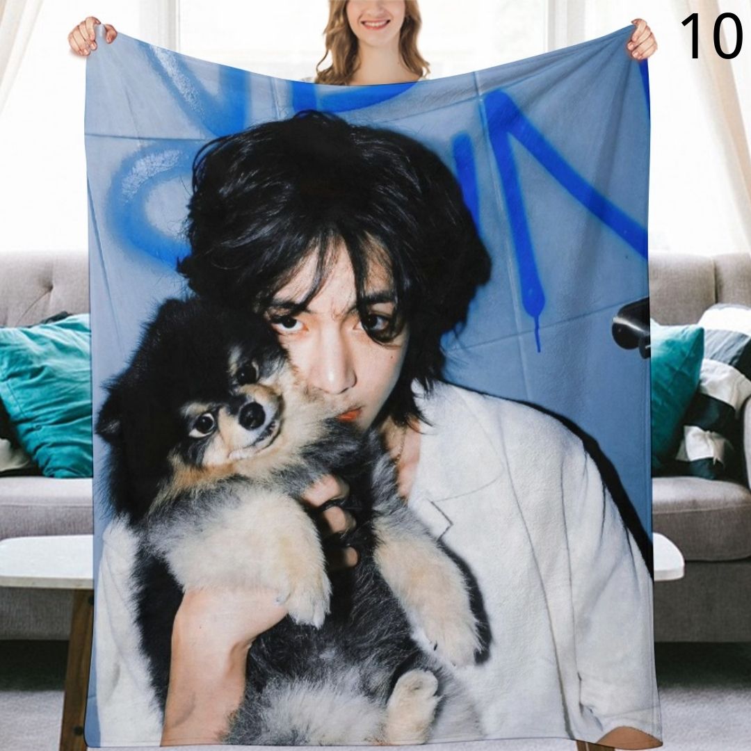 BTS V Taehyung Blanket, BTS Bangtan Boys Flannel Throw Blanket, Gifts for Army