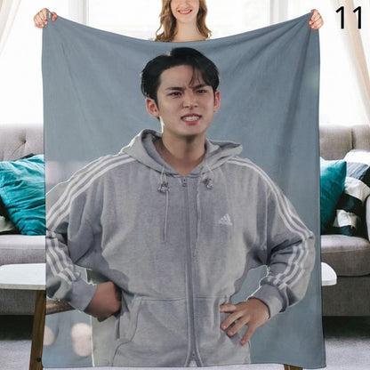 SEVENTEEN Mingyu Blanket, Seventeen Flannel Throw Blanket, Gifts for Carat