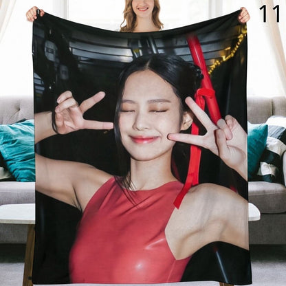 BLACKPINK Jennie Blanket, BP Flannel Throw Blanket, Gifts for Blinks