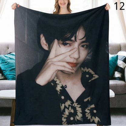 BTS V Taehyung Blanket, BTS Bangtan Boys Flannel Throw Blanket, Gifts for Army